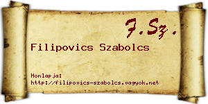Filipovics Szabolcs névjegykártya